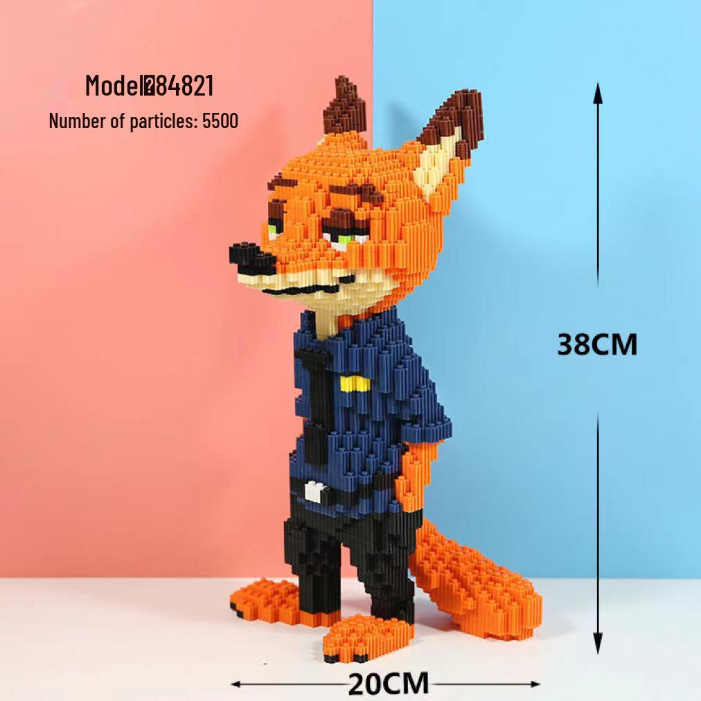 Girls' Compatible Lego: Violent Bear Building Block Series - Educational Micro-Block Interlocking Toys & Gifts