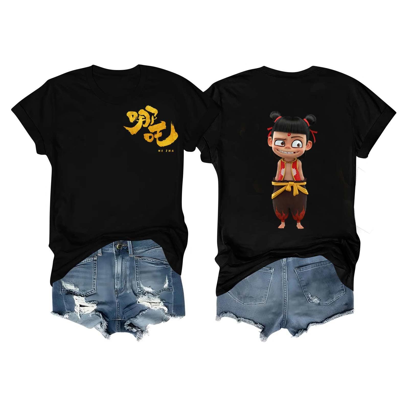 

Мужская и женская повседневная свободная футболка с принтом, круглый вырез, пуловер, топ с короткими рукавами XXL