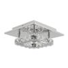 Faux Crystal Chandelier 3 Color Temperature Crystal Ceiling Light Modern Flush Mount Light  Hallway
