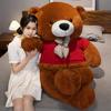 New 100cm Giant Dressed Sweater Bear Bowknot Multiple Color Options Plush Animals Dolls Super Soft Baby Soothing Toys Gift Decor