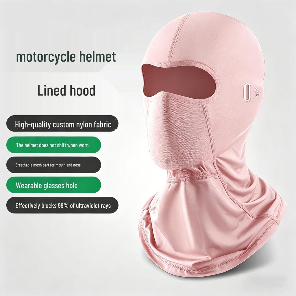 Eis Seide Sonnenschutz Stirnband: Schweißabsorbierende, schnell trocknende, atmungsaktive Gesichtsmaske & Motorradhelm-Innenfutter
