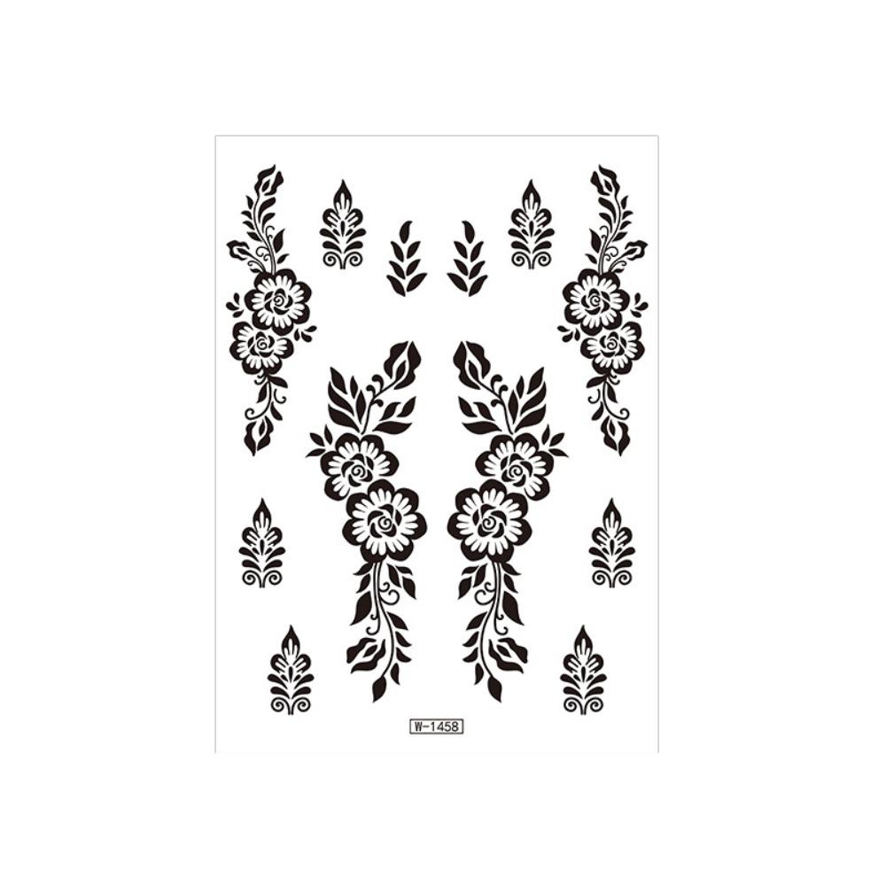 Fake Henna Tattoo Stickers India Mehndi Flower Body Art Sticker  Women/Lady/Girl