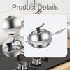 Stainless Steel Wok Pan Cooking Tool Ergonomic Handle Sturdy Versatile with Helper Stir Fry