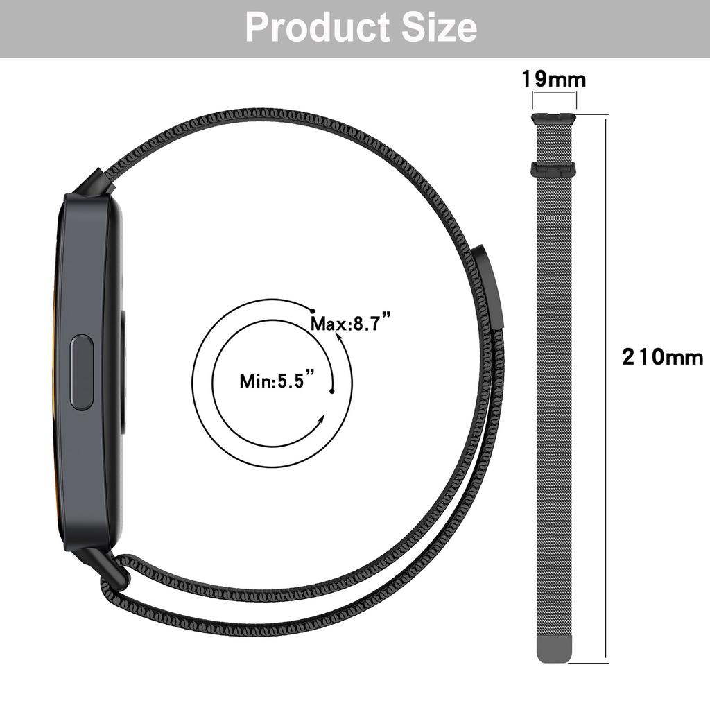 Strap For Huawei Band 8 Smartwatch Magnetic correa Wristband Metal Mlianese Loop belt Bracelet Accessories Huawei Band 8 9 strap