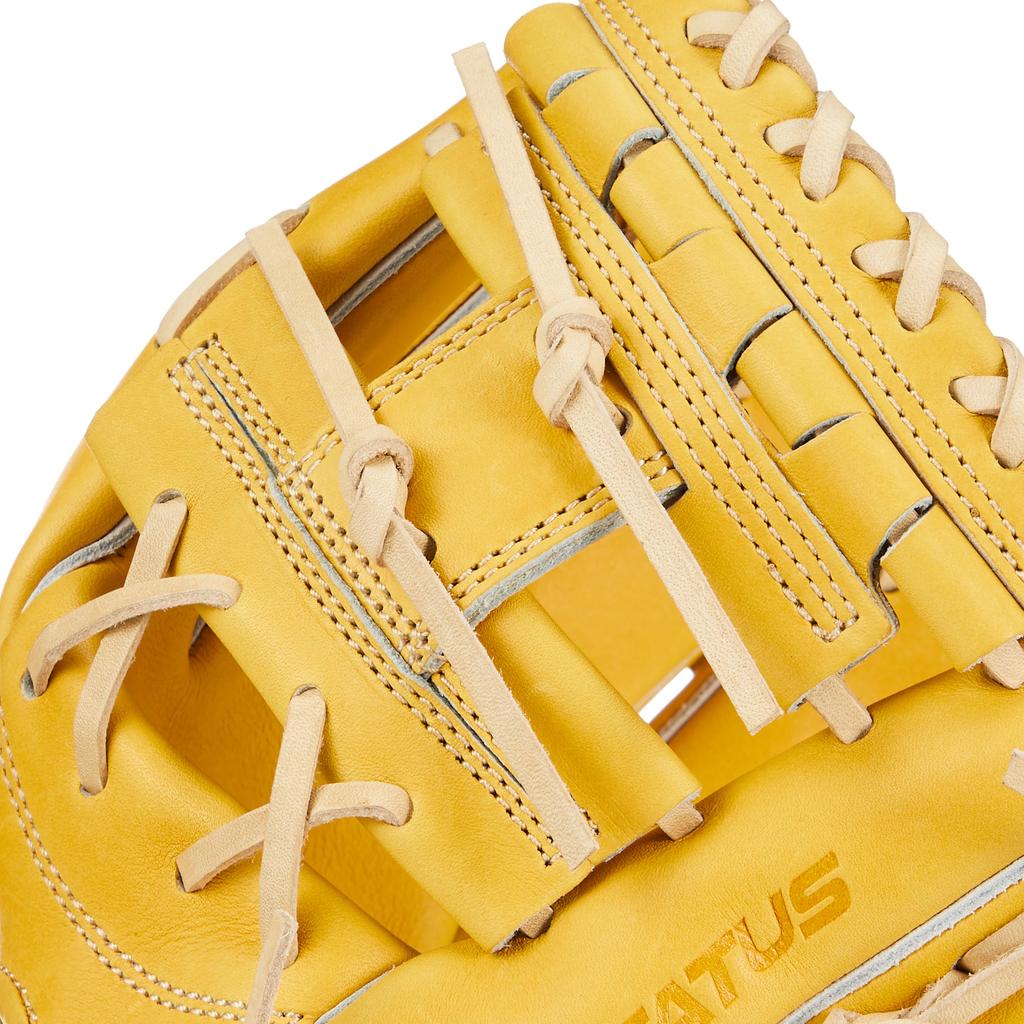 ZETT Pro Status SE Soft Baseball Glove for Second and Genda Sosuke True Yellow X Pastel Brown BRGB565S Shortstop, Type, (5432), Right-Handed Throw,