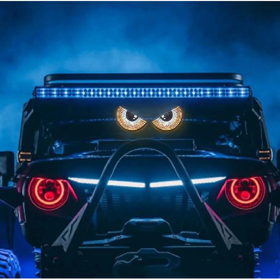 2Pcs Devil Eyes LED Car Headlight With Mini Projector Lens Turn Signal Lamp Bright Light