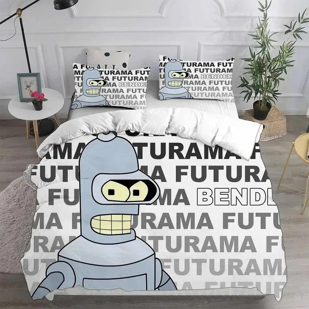 Cartoon Futurama Duvet Cover Pillowcase Bedding Set Adult Boy Girl Bedroom Decoration Children Single Double Large Size