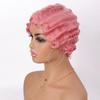 Finger Wave Synthetic Wig Short Mommy Hair Curly Wigs for Black Women Lady Nuna Wig 1920s Cosplay Costume Halloween Party