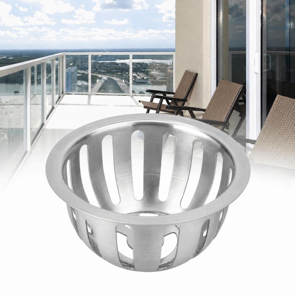 2PCS Round Shape Floor Drain Cover Stainless Steel Ground Drain Strainer Durable Drain Cover Roof 82mm
