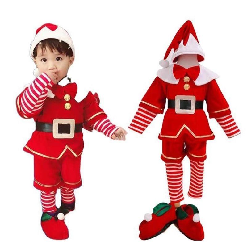Joyful Christmas Elf Toddler Outfit For Xmas Party Claus Costume