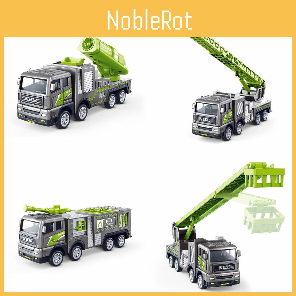 Rescue Simulation Alloy Fire Truck Children Inertia Car Toy Extensible Ladde