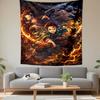 "Anime Action Heroes with Swords Patterned tapestry for bedroom and living room home decor"