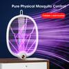 Lâmpada Mata-Mosquitos 3 em 1 Dobrável Choque Elétrico Luz UV Carregamento USB Armadilha para Moscas Insetos Raquete Mata-Moscas Verão