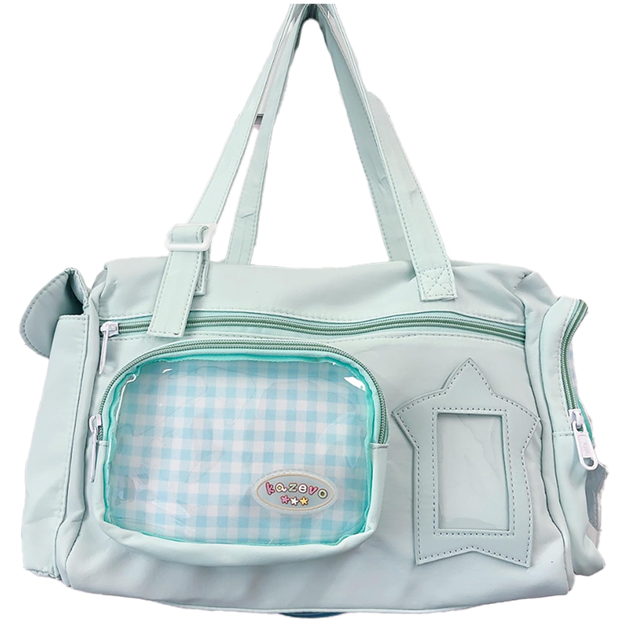 

Ita Travel Large Clear Plush Card Blue G-Trigger Bag, Capacity, Adult, Bag, Storage, Transparent, [Used] синий