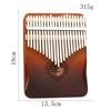 21Keys Kalimba Thumb Piano Solid Wood Veneer Keyboard Musical Instrument Kalimba Finger Piano Christmas Gift For Music Lovers