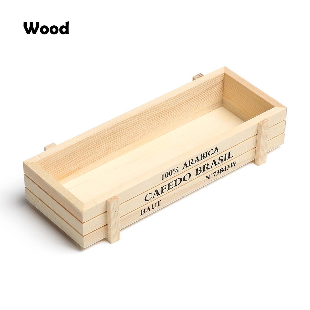 

1 шт. Инструменты Садовый декор Корыто Декоративные горшки Ящики для суккулентов Прямоугольная ваза Винтажные ящики Деревянный цветочный горшок