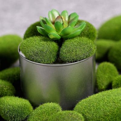 Arrangements Covered Stones Diy Decoration Faux Green Moss Artificial Moss Rocks Simulation Plant Artificial Green Moss Ball