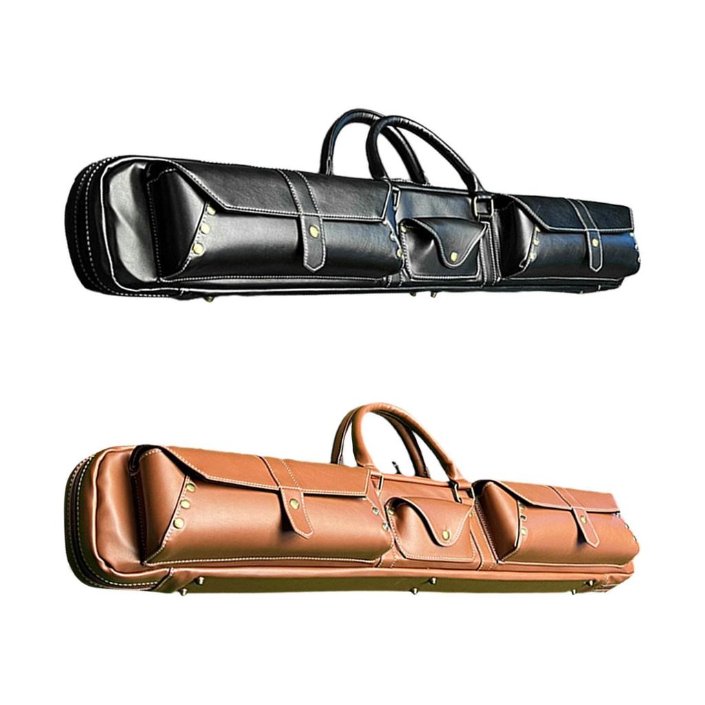 Pool Cue Case Carrier 1/2 Snooker Pool Cue Bag Billiard Sticks Carrying Case