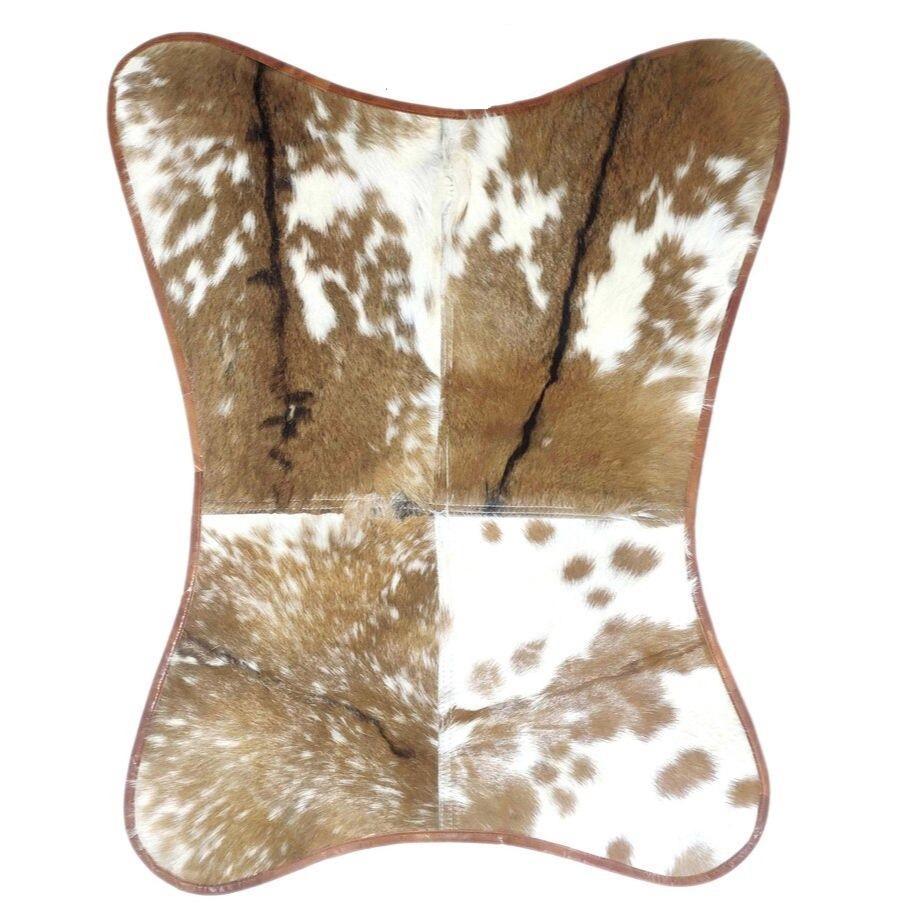 Experience Unmatched Style and Comfort with the Two Combo Handmade Brown & White Hair On Leather Butterfly Chair with Armrests