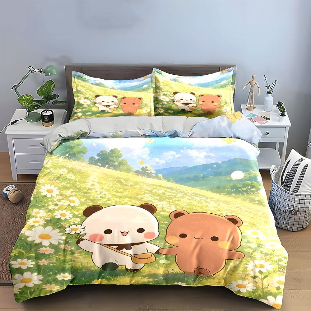 Charming cuddly bear meadow! Bedding sets Duvet covers Pillowcases(1* Duvet Cover 2* Pillowcases without duvet insert)