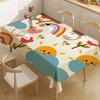 Cloud Rainbow Cartoon Waterproof Rectangle Tablecloth Fiesta Home Decor Dining Room Decor Reusable Table Cover Party Supplies