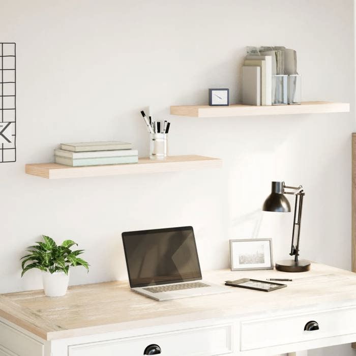 VidaXL Floating Shelves 2 Pcs 80x23.5x4 Cm Engineered Wood, Wall Shelf, Shelf Board, Wall Shelf for Room 4010692
