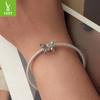 S925 Sterling Silver Symphony Butterfly Silicone Positioning Bead Diy Bracelet Beaded Jewelry Accessories