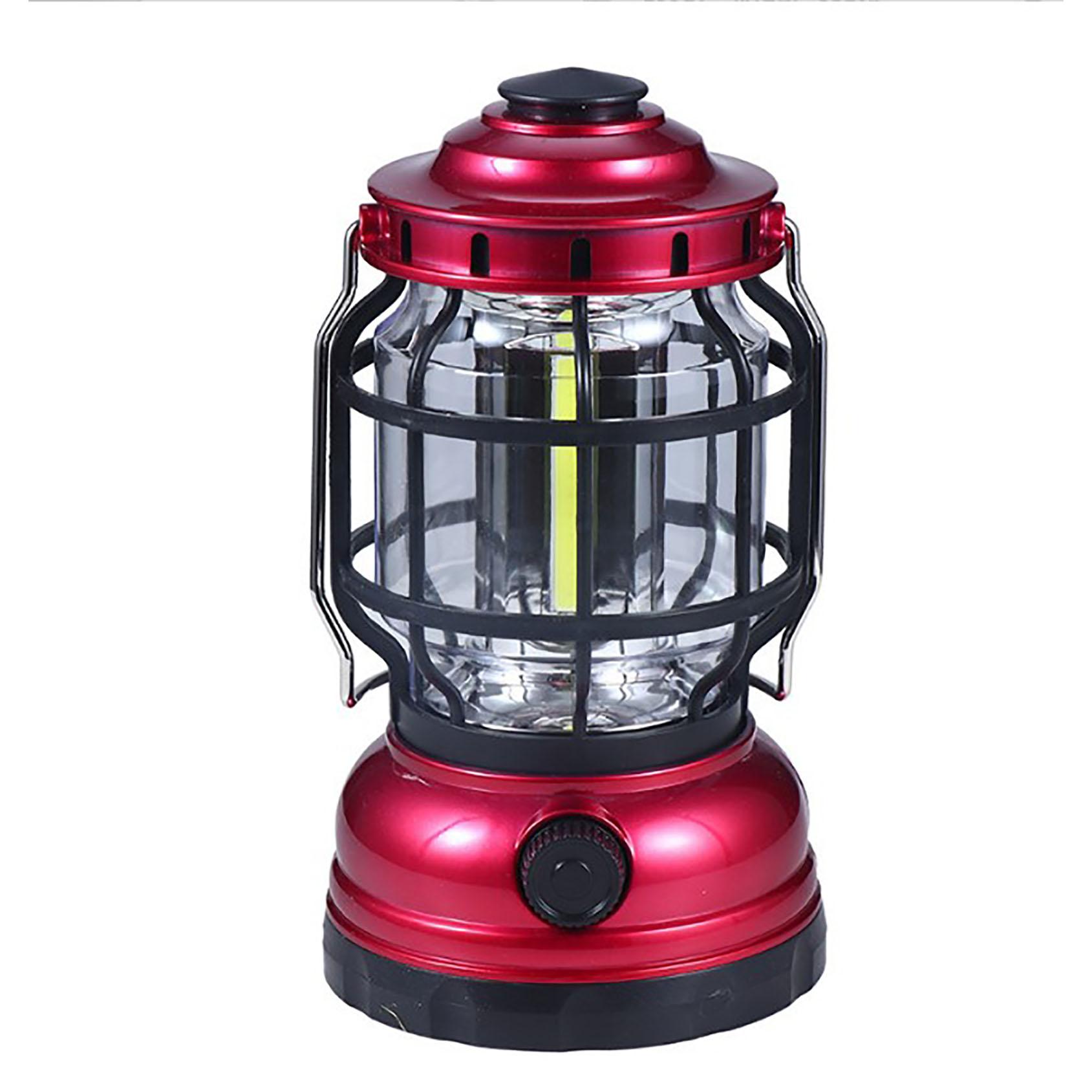 

Outdoor Solar Camping Lantern USB Rechargeable Retro Camping Light COB Charging Red