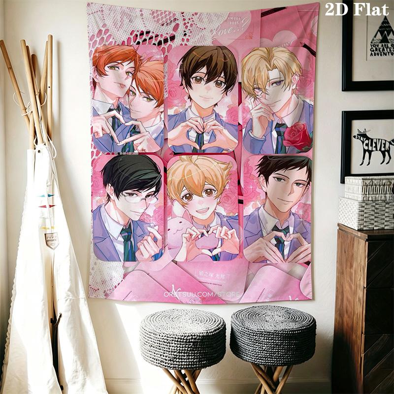 Ouran High School Host Club Pattern Home Decor Tapestry, Wall Hanging, Decorative RV Wall Cloth.DGT0925519