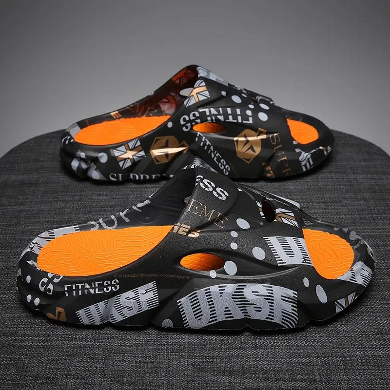 Fashion Original New Style Slippers Men's Sandals Summer Fashion Thick Bottom Anti-slip Slip-on Flip Flops Camouflage Beach Slides Shoes