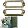 20 Pcs Rectangular Shape Drawer Label Holder Metal Shelf Tag Bracket  DIY Furniture Refit