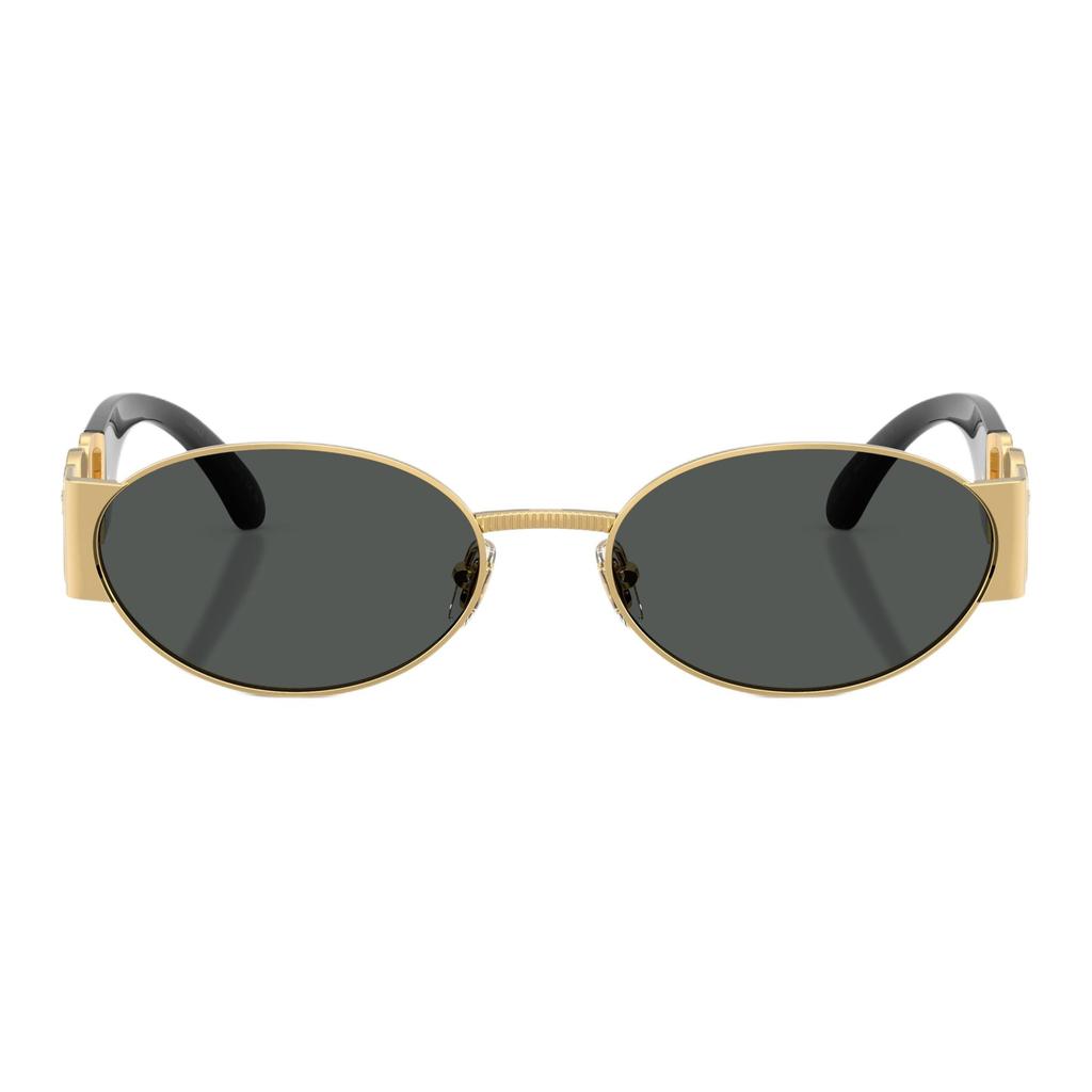 Versace Vintage Fashion Design  Logo Oval Sunglasses Unisex sunglasses black 0VE2299-100287