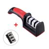 3-stage Knife Sharpener With 1 More Replace Sharpener Manual Kitchen Knife Sharpening Tool For All Knives Kc0319