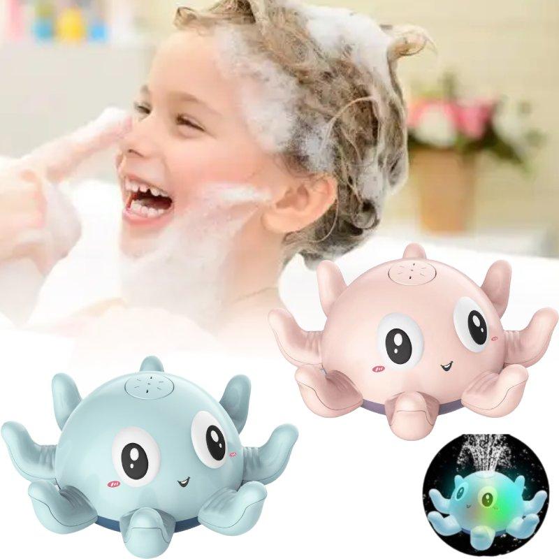 Baby Bath Octopus Toys Auto Induction Spray Water Shower Led Flickering Lamp