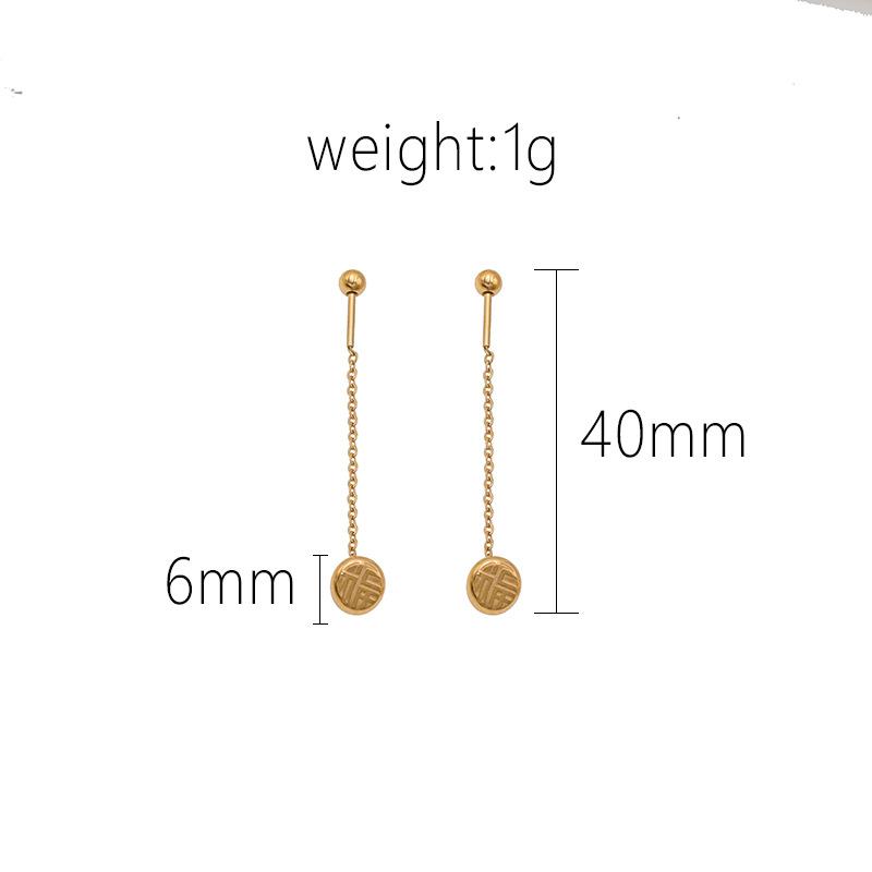 

Retro Style Simple Earrings, High-End Earrings, Metal U-Shaped Embellished Zircon Titanium Steel Stud Earrings, Ear Buckle Temperament золотий