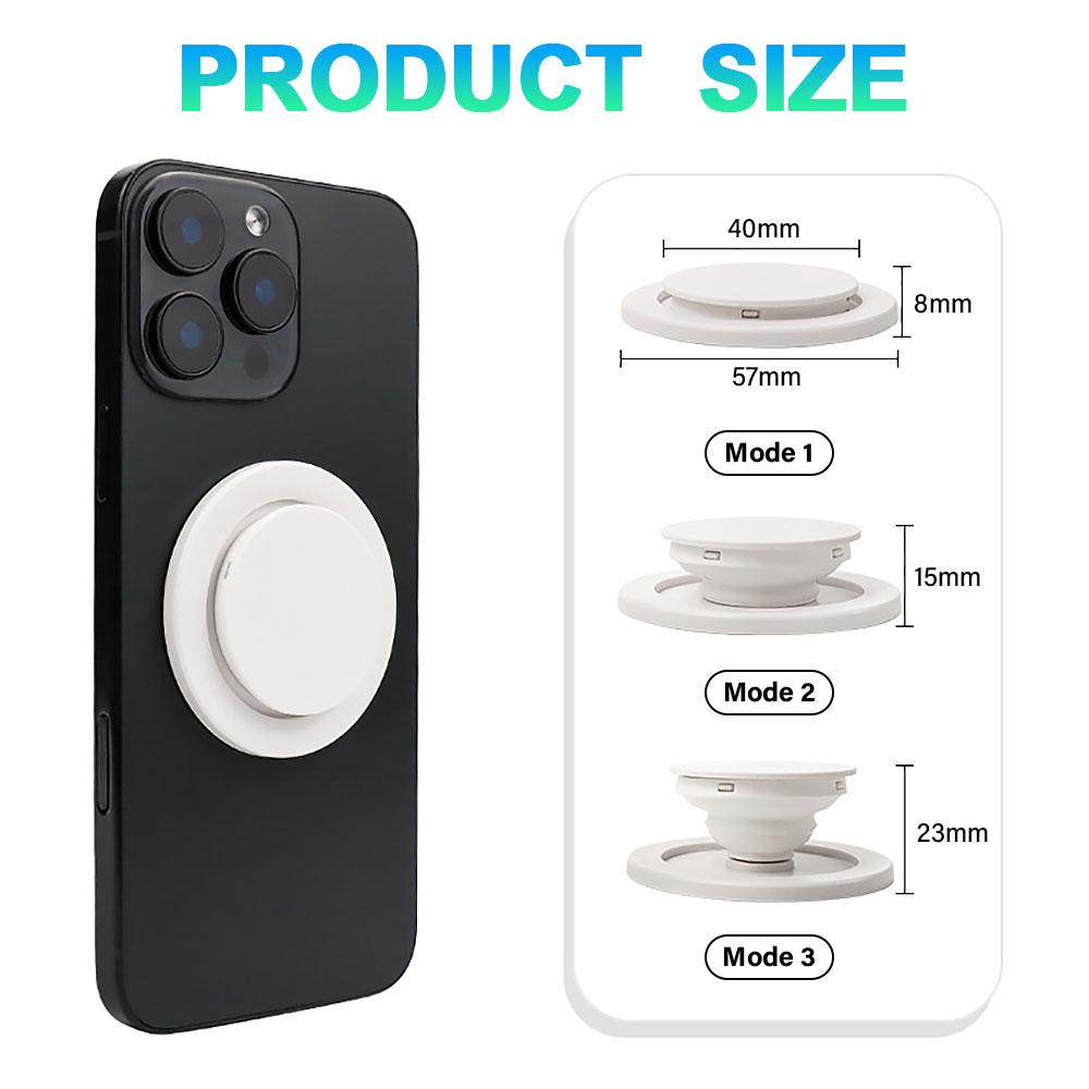 Silicone World Magnetic Folding Mobile Phone Grip Holder Socket Support for Magsafe Ring Finger Expanding Stand Portable Bracket