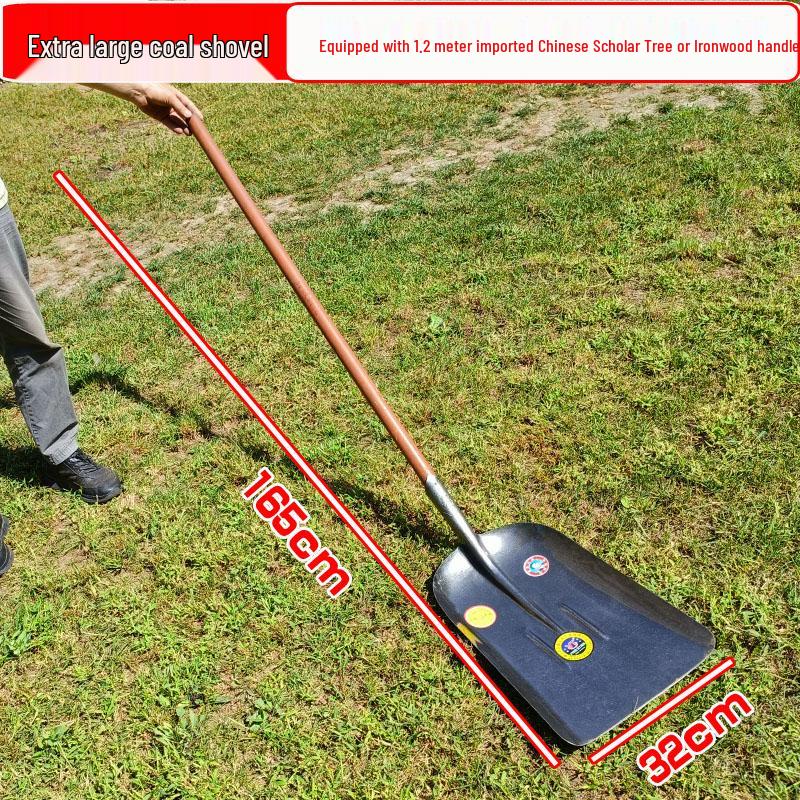 Heavy-Duty All-Steel Large Iron Shovel for Coal, Snow, Manure, and Grain