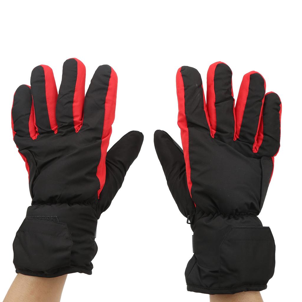 Electric Heated Gloves Polyester Waterproof Battery Powered Winter Heated Gloves for Skiing