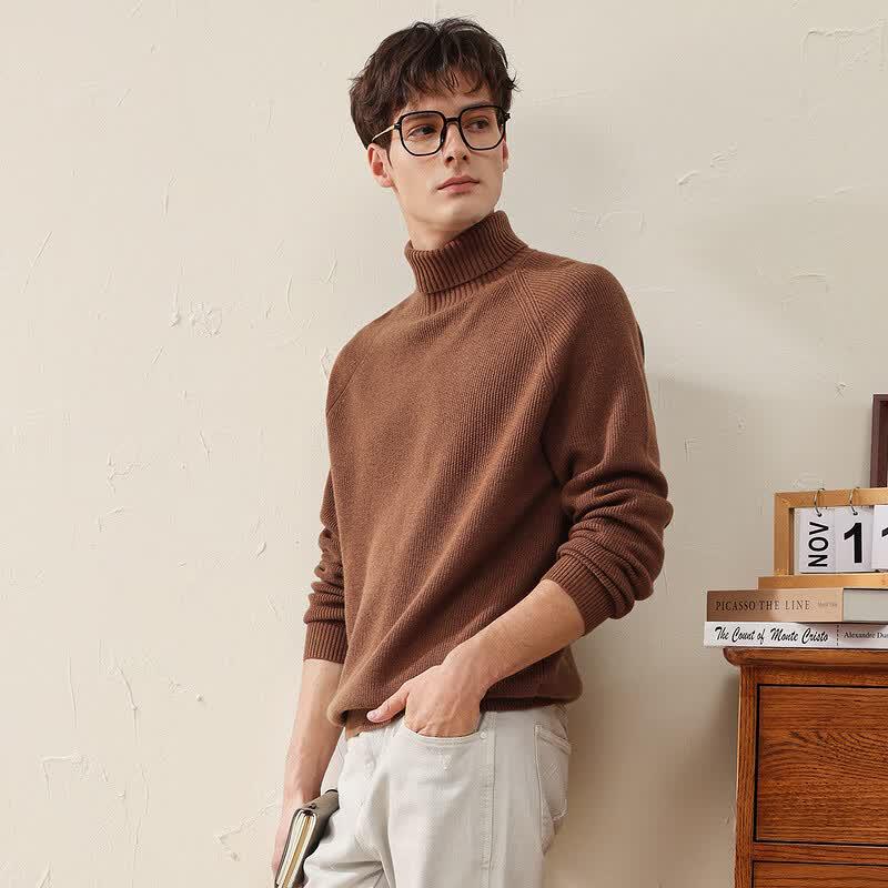 KEMENG BOKA Men's Thick Wool Sweater