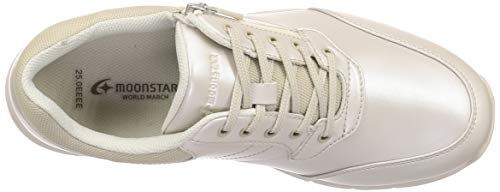 World March WL3601 4E Zipper Boots, Silver, Women's, Size 23.0 Cm