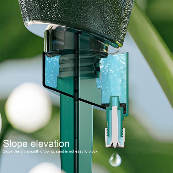 Adjustable Self Watering Spike Automatic Plant Watering Device Slow Release Drip Irrigation Spike with Bottle for Indoor Outdoor Plant Pots Vacation