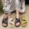 Muffin thick-soled heeled cool slippers women's summer wear 2025 new models with skirts fashionable super hot small sandals