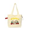 New trend drawstring tote bag lazy wind large capacity women's shoulder bag cartoon literary work commuter tote bag