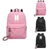 Kpop Bts Backpack Bangtan Boys Canvas School Bookbag With Usb Port And Stylish Design