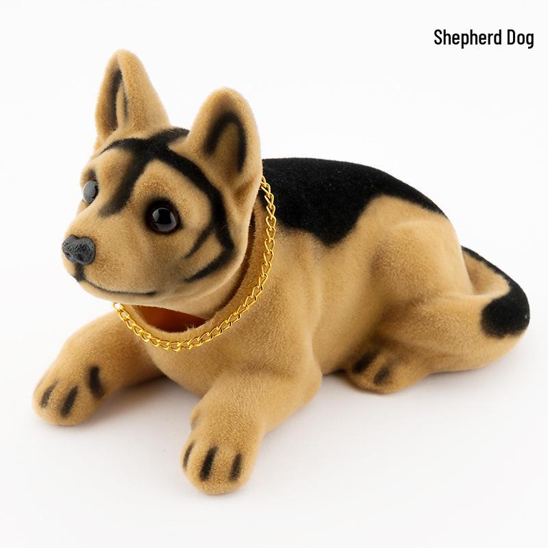 Resin Shaking Head Dog Figurine Car Ornament
