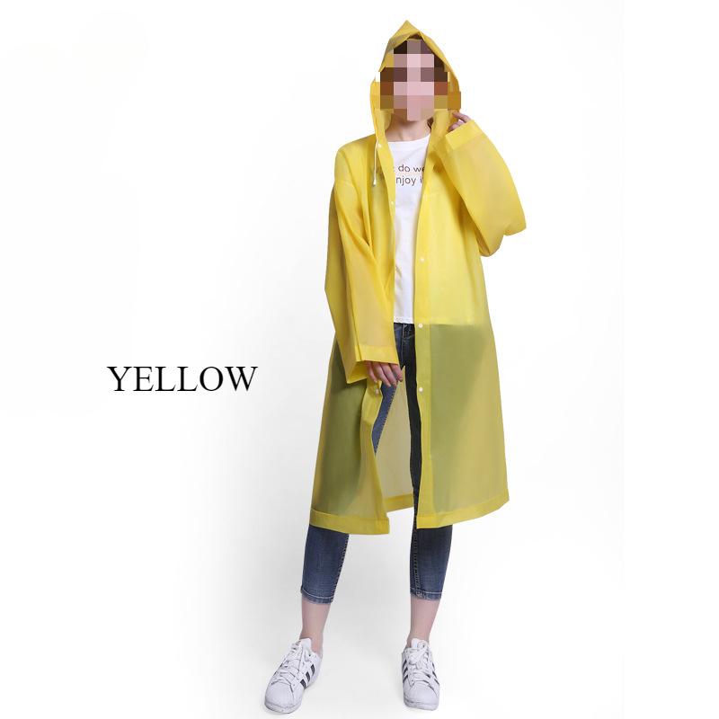 

Премиальный плащ для взрослых из ЭВА – утолщенный, водонепроницаемый и прочный для путешествий на открытом воздухе и скалолазания, универсальный цельный дизайн 115cm жёлтый