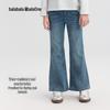 Balabala Girls' High-Waist Flared Denim Jeans