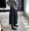 Elegant High-Waisted A-line Midi Skirt for Autumn/Winter - Versatile Wool Blend, Bud-Shaped and Slimming Design for Women