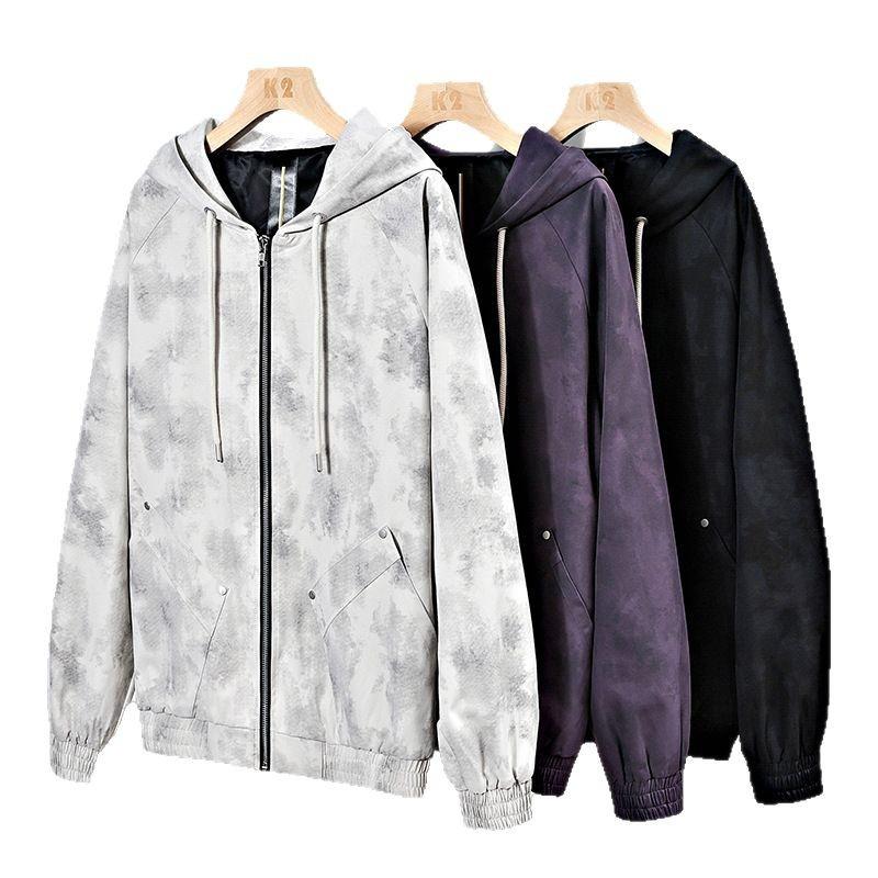 Men's Spring and Autumn New American Men's Jacket Loose Casual Versatile Waterproof Cargo Jacket Men's Plus Size