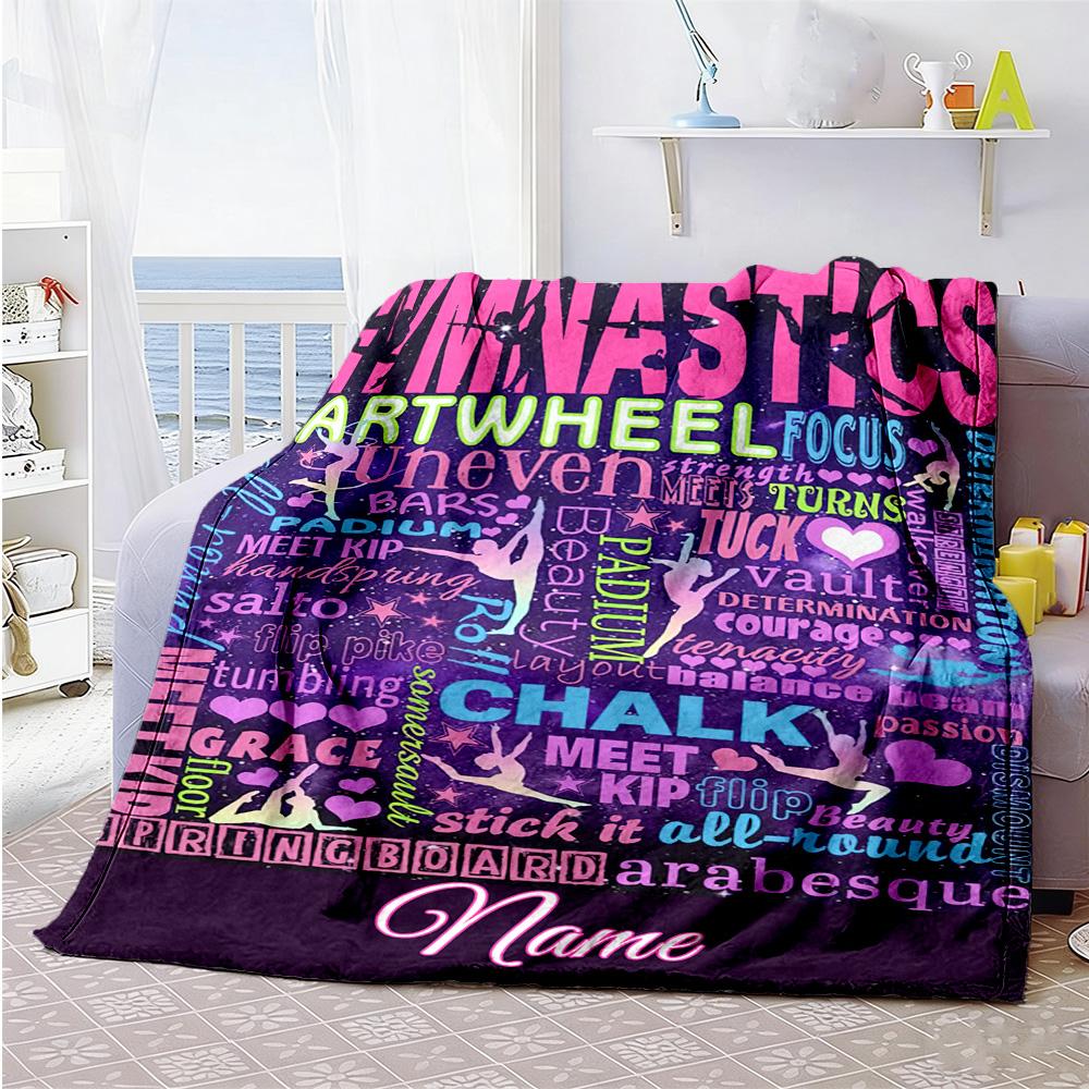 Cheer1 Personalized Text Blanket Gift Personalized Blanket Soft Warm Cozy Versatile for Picnics Chair Sofa Office Chair for All Occasions